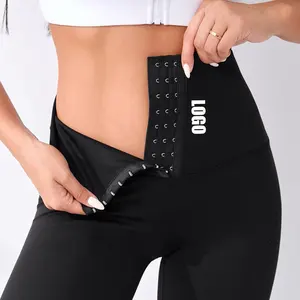 Leggings d'entraînement à la taille pour femmes, pantalon de Yoga, Corset d'entraînement, Compression de l'abdomen, taille haute, Leggings de mise en forme