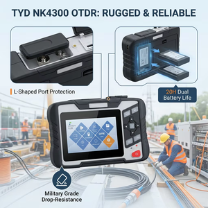 TYD NK4300-F4 OTDR Profesional de Vanguardia de 1650nm para Diagnóstico en Vivo, Probador de <span class=keywords><strong>Fibra</strong></span> Óptica Activo con POE FTTH y Longitud de Onda Rara para Solución Profunda de Problemas - Product Image 1