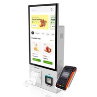Terminal interactif à écran tactile pour la vente de billets, machine de paiement pour lavage de voitures en libre-service de 21,5 pouces, SDK de paiement 10 points pour compagnies aériennes