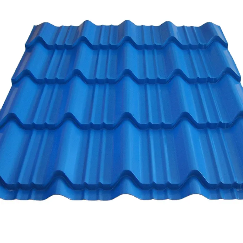 인기있는 블루 컬러 PPGI 아연 도금 스틸 미리 페인트 색상 골판지 지붕 철 시트 가격 재고
