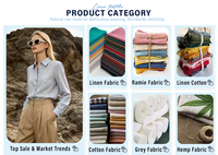 Tissu en Ramie 100% Naturel Pur, Respirant et Texturé pour Chemises et Vêtements Artisanaux – Très Demandé en Europe du Nord
