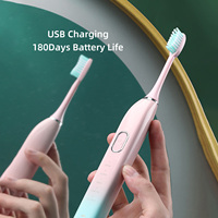 Haute Qualité New15 Gear USB Rechargeable Brosse À Dents Électrique Sonic Vibration Étanche Ménage Doux Cheveux
