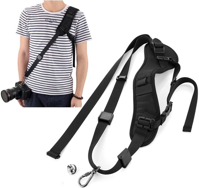 Customize Camera Padded Shoulder Neck Strap Sling Belt Quick Release Safety Black for Women Men All DSLR Universal SLR Cameras