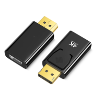 Adaptateur Dp vers Hdmi de haute qualité or 4k mâle vers femelle tête de convertisseur Dp vers Hdmi pour port d'affichage hdtv mâle vers hdmi