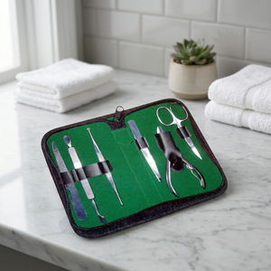 ASAP Custom-made Steel Manicure Kit 5-in-1 <b>Nail</b> Clipper <b>Nail</b> File Cuticle Pusher <b>Nail</b> Cleaner Cuticle Nipper Eyebrow Set - Product Image 4