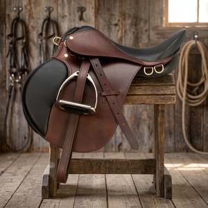 Selle d'équitation en cuir de style anglais personnalisée haut de gamme, avec arceau en fibre de verre durable, ajustement parfait, design confortable pour les cavaliers - Product Image 3