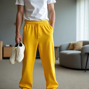 Pantalones de chándal unisex lavados con piedra de alta calidad, joggers ecológicos informales de talla grande para mujeres, hombres, inspiración de estilo callejero - Product Image 4