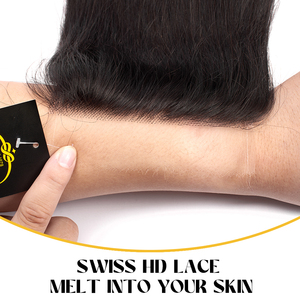 XBL 12 14 16 18 20 "5X5 Cierre de encaje HD transparente para peluca con cabello humano virgen y encaje de nudo pequeño para mujeres glamorosas - Product Image 4