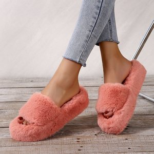 Pantuflas de Felpa para Mujer, Estilo Coreano, Otoño-Invierno-Verano 2025, Diseño Juvenil, Antideslizantes, Suela Gruesa, Tallas Grandes, para el Hogar - Product Image 2