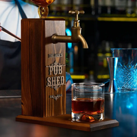 Distributeur de whisky en bois rectangulaire classique personnalisé cadeau d'affaires durable et écologique décor de bar à la maison
