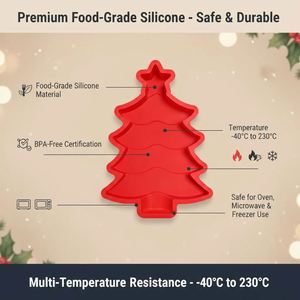 Christmas Tree <b>Silicone</b> Cake Mold, Non-stick <b>Baking</b> Mold, Cookie/fondant DIY Tool, Holiday Party Gift. - Product Image 4