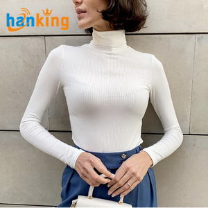 Top a collo alto termico da <span class=keywords><strong>donna</strong></span> Casual caldo in pile foderato a maniche lunghe camicie maglione finto Pullover per la primavera e l'autunno - Product Image 1