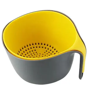 Colino da cucina 2 in 1 scolapasta set grande plastica colino recipiente per verdura