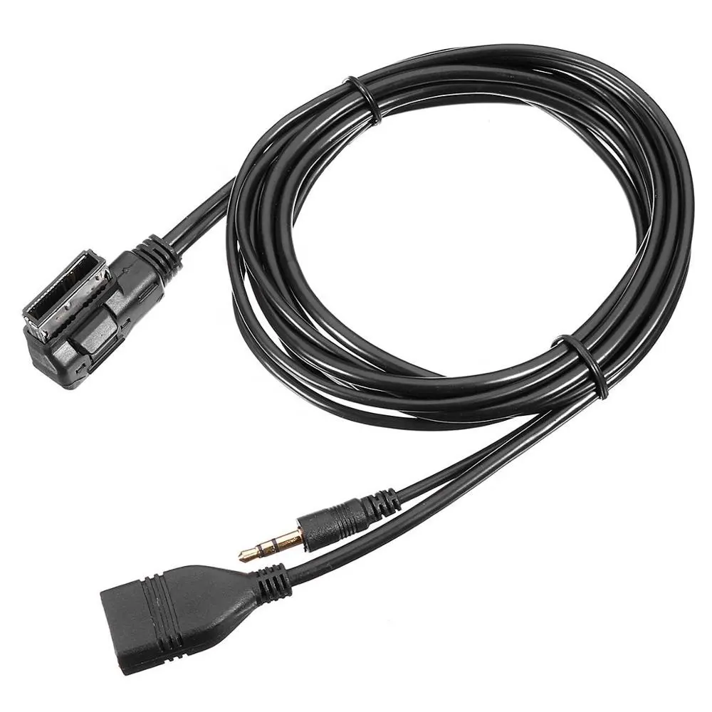 3,5mm AUX Cable de adaptador de Audio de música MDI AMI MMI USB interfaz de carga para Audi A6L A8L Q7 A3 A4L A5 A1 S5 Q5 VW