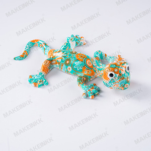 Personalizada Decoración Colgante de Pared 3D Decorativo Español <span class=keywords><strong>Barcelona</strong></span> <span class=keywords><strong>Mosaico</strong></span> Gecko Lagarto Resina Estatuilla - Product Image 4
