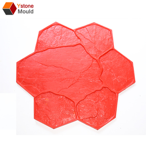 Plástico poliuretano piedra al azar textura rígida duro estampado hormigón moldes prensa sello estera paisaje pintura - Product Image 4