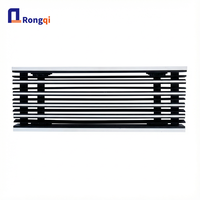 Grille de ventilation linéaire encastrée à cadre étroit et minimaliste, longueur personnalisée, avec volet de retour d'air pour système de climatisation centralisée