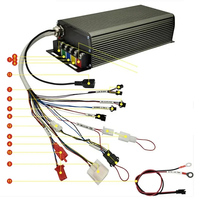 Contrôleur de vélo électrique programmable à onde sinusoïdale avec capteur Hall 72V 100A 150A 5000W V2 Sabvoton et affichage UKC1