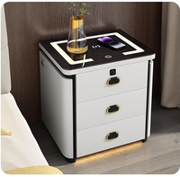 Table de chevet intelligente sans fil avec lecteur d'empreintes digitales, prix d'usine, mobilier de luxe pour chambre à coucher et salle de bain, sur mesure