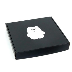 Black cartoon bear printed square <b>paper</b> <b>packaging</b> box exquisite gift box can be customized according to needs - Product Image 2