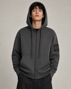 <span class=keywords><strong>Felpa</strong></span> con cappuccio unisex personalizzata in stile American High Street Fashion, con lettere, in tessuto terry, a <span class=keywords><strong>maniche</strong></span> <span class=keywords><strong>corte</strong></span>, con zip, cardigan, <span class=keywords><strong>felpa</strong></span> con cappuccio alta transfrontaliera - Product Image 4