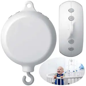 BPA free stocks battery operated rotating custom 35 lullabies bluetooth speaker crib baby mobiles motor spinner music boxes