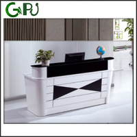 Bureau de réception moderne en MDF, taille personnalisée, design minimaliste moderne pour salons de coiffure, hôpitaux - Personnalisable pour bureaux commerciaux