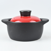 Vente en gros de casseroles en céramique avec logo personnalisé pour la cuisine avec poignée et couvercle