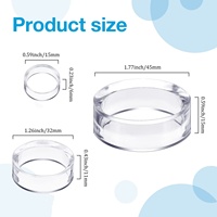 Support de baseball rond en acrylique Bords lisses Perspex Sport Softball Balle de golf Anneau transparent Support de sphère de balle