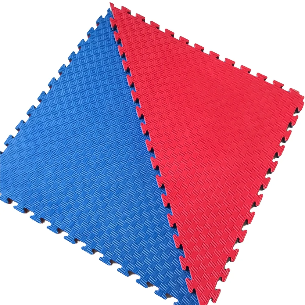 Новый бренд jigsaw красный и синий цвет EVA коврик-головоломка Единоборства Тхэквондо Коврики для подвального пола