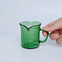 Gelas Ukur Kaca Borosilikat Cyan 70ml / 2.37oz Mini Pitcher Espresso Shot Creamer Syrup Small Server Kitchen Bar