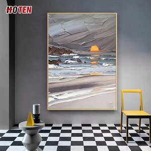 100% handmade sơn dầu trừu tượng mới nhất thiết kế Acrylic tường trang trí nội thất hỗ trợ cơ sở vải cảnh quan handpainted - Product Image 5