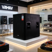 VAMAV Bocinas Profesional VSP15 Subwoofer de madera 15 pulgadas, 500W RMS, para eventos interior y exterior, sistema DJ