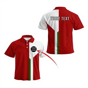 Men's Red White Green for Shirt Short Sleeve Digital Printed Logo Front Breathable Casual Knitted Polyester/Cotton 180g - Product Image 4