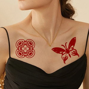 Plantilla de tatuaje de pantalla de <span class=keywords><strong>imagen</strong></span> pequeña personalizada, plantilla de tatuaje impermeable de Henna, cuerpo, mano, tatuaje temporal falso - Product Image 6