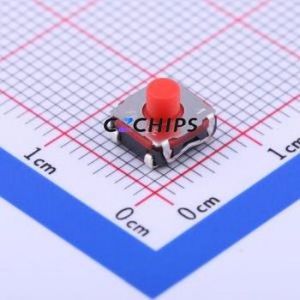 KSC401J50SHLFS Tactile Switch SMD,6.2x6.2mm Switch Single Pole Single Throw Round Button 1.45N Vertical Mount - Product Image 1