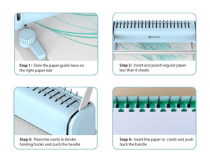 <strong>Plastic</strong> <strong>Comb</strong> Binder <strong>Comb</strong> <strong>Binding</strong> <strong>Machine</strong> - Craft Studio &amp; Office Use with 21 Hole - Product Image 4