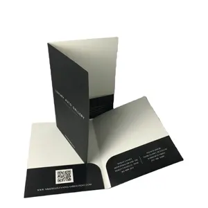 ملف المستندات الأسود القرطاسية المخصصة، ملف أوراق قياس a4، ملف عرض النقش البارز لورق الحرفية