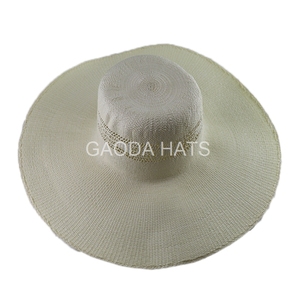 Shw218 נייר קש רחב ידיים ידיים כובע כובע כובע גוף bangora - Product Image 3