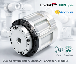 แอคชูเอเตอร์ Ethercat, Canopen, Modbus พร้อมตัวเข้ารหัสคู่ ODM ระบบขับเคลื่อนแบบไร้แปรงถ่านชนิด Planetary สำหรับข้อต่อหุ่นยนต์ - Product Image 1