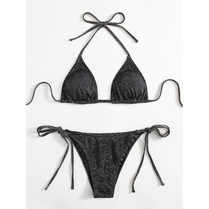 Trajes de Baño al por Mayor, Bikini Triangular, Ropa de Baño Sexy, Trajes de Baño <span class=keywords><strong>para</strong></span> Playa, Conjunto de Bikini Personalizado de Cintura Baja - Product Image 4