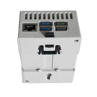Boîtier en ABS pour Raspberry Pi 5 Pi5, Rail DIN, grand espace intérieur, haut transparent, boîte Windows pour RPi 5 Pi5, refroidisseur actif en option