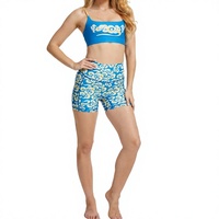 Shorts de yoga et de cyclisme sans couture à taille haute, imprimés sur mesure, avec empiècements en maille florale sur le devant, séchage rapide, respirants, pour le fitness et l'entraînement en salle de sport