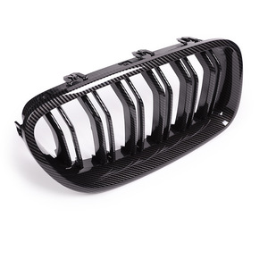 Parrilla Delantera Negra para Serie 5 F10 F11, Estilo Doble Listón, Accesorios para Automóviles, Estilo Diamantes Plateados, Parrillas Superiores de Carreras - Product Image 1