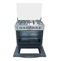 Cuisinière et four encastrés à gaz 5 brûleurs (acier inoxydable) pour usage commercial
