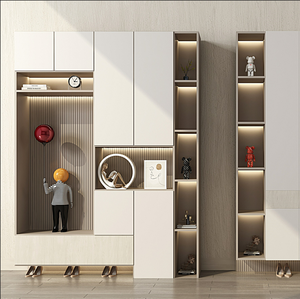 Scarpiera moderna mobile porta a battente scarpiera in legno di grande capacità scarpiera Design Cabinet - Product Image 3