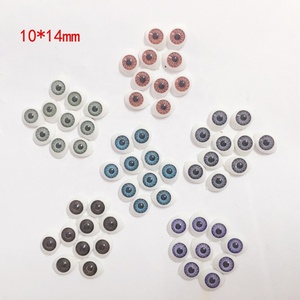 Yeux de poupée ovales en verre 10 mm x 14mm, jolies yeux de poupée nouveau-né réaliste pour poupées - Product Image 5