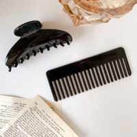 11.5 CM Grandes Femmes Filles Écaille Marron Noir Coiffure Accessoires De Cheveux Gros Acétique Cheveux Peignes Ensemble Acétate Griffes De Cheveux