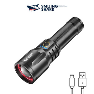 สไมล์ลิ่ง ชาร์ค M80 ไฟฉาย LED แบบชาร์จไฟได้อลูมิเนียมอัลลอยด์ไฟแคมป์ปิ้งกลางแจ้ง - Product Image 4
