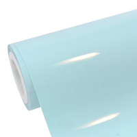 Film de protection de carrosserie en vinyle brillant bleu glacé, anti-UV, PET/PVC, anti-infrarouge, autocollant de carrosserie à changement de couleur, garantie 2 ans